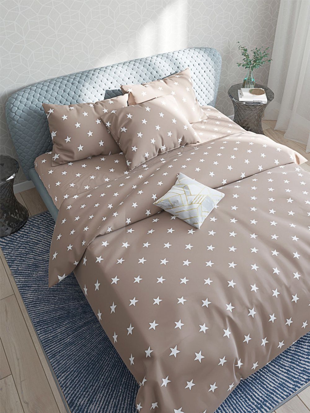 Простынь на резинке Сказка "Nevada" 120х200 см, поплин