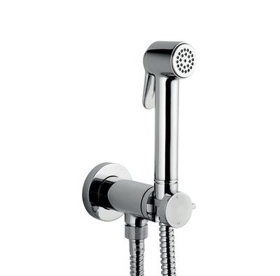 Bossini Paloma Brass Mixer Set гигиенический комплект: смеситель прогрессивный, душ, шланг 1250 мм, держатель с шланговым подключением, цвет хром