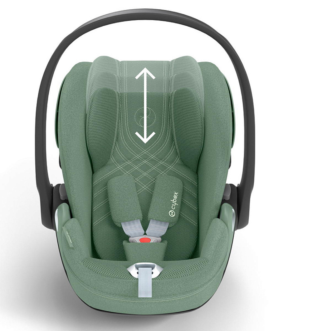 Коляска 3 в 1 Cybex Priam IV Rosegold complete и автокресло Cloud T i-Size Leaf Green Plus Peach Pink