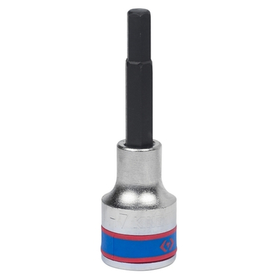 KING TONY (403507) Насадка (бита) торцевая 1/2", L = 80 мм, HEX, 7 мм