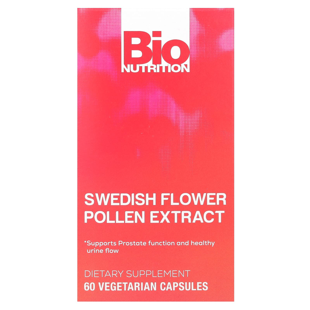Bio Nutrition, Экстракт шведской цветочной пыльцы, 500 мг, 60 вегетарианских капсул