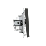 ARTGALLERY 1-клавишный ВЫКЛЮЧАТЕЛЬ с подсветкой, 10АХ, механизм, быстрозажим. клем., БАЗАЛЬТ