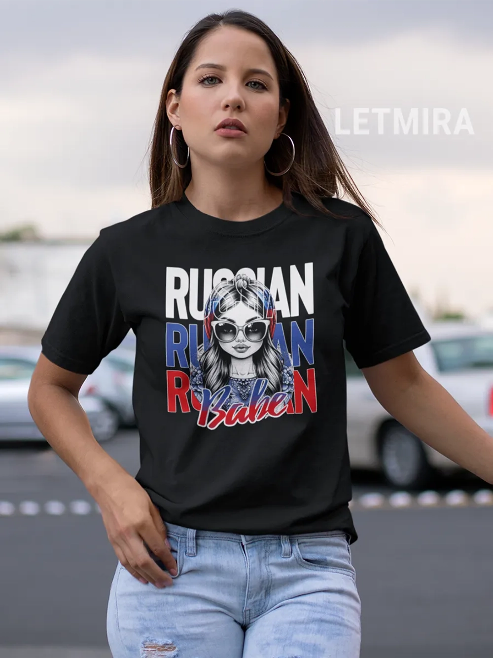 Футболка с принтом Матрёшка