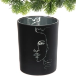 Подсвечник «Нежный силуэт» 10*12,5 см, Черный