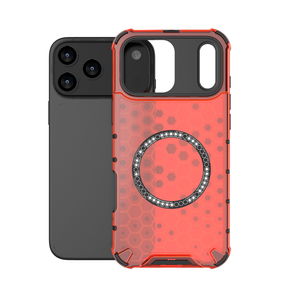Прозрачный чехол Honeycomb Magnetic Case для iPhone 17 Pro Max