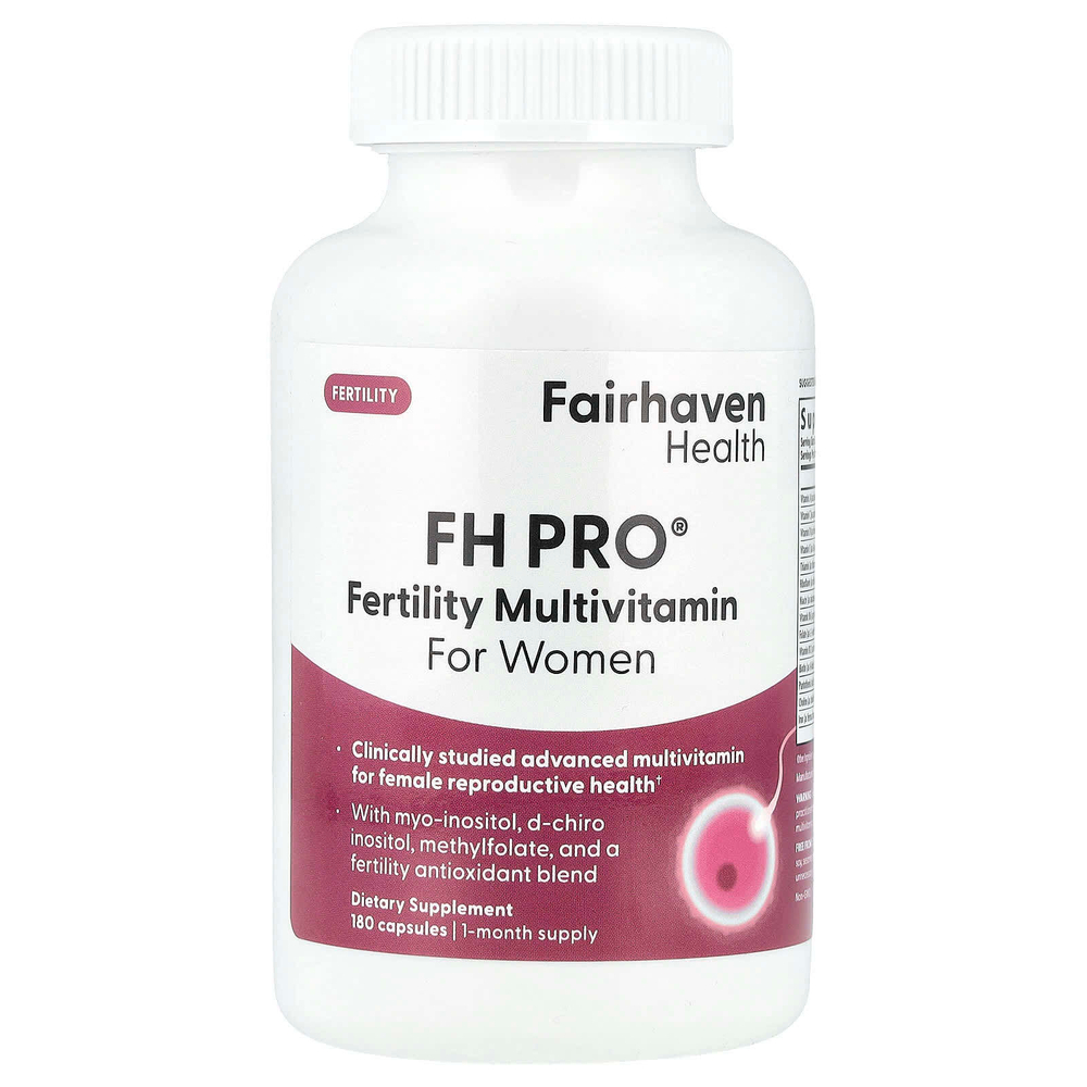 Fairhaven Health, FH Pro® для женщин, мультивитамины для поддержки фертильности, 180 капсул