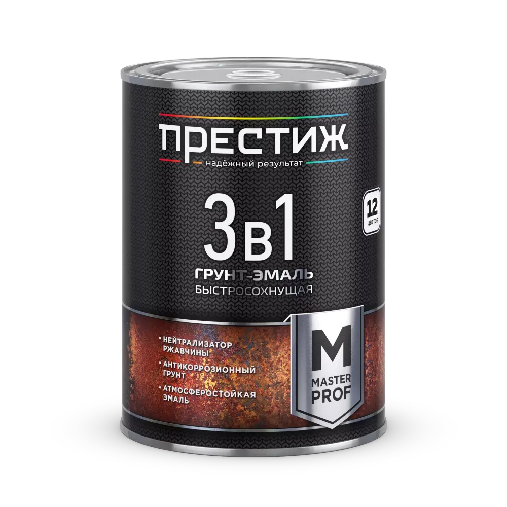 ГРУНТ- ЭМАЛЬ ПО РЖАВЧИНЕ СИНЯЯ 0,9 КГ (14) "ПРЕСТИЖ"