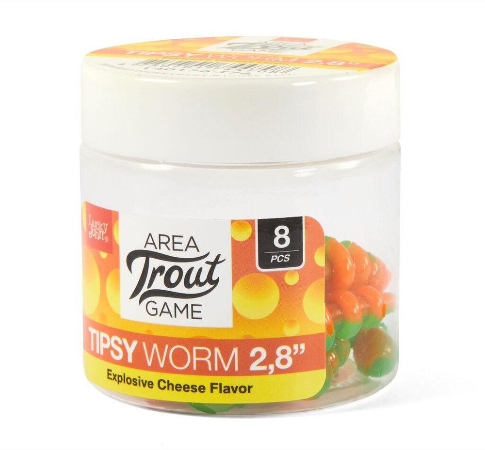 Слаги съедобные искусственные LJ Pro Series TIPSY WORM 2,8in (07.12)/T76 8шт.