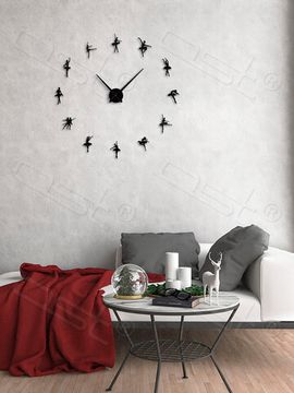 Настенные 3D часы Black Swan