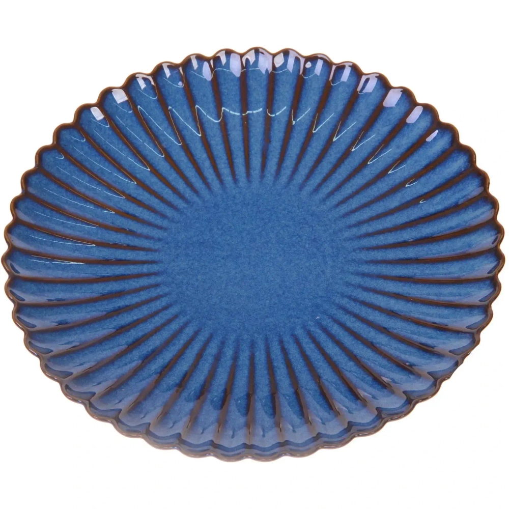 Тарелка керамическая «Верона» 27см ромашка синяя