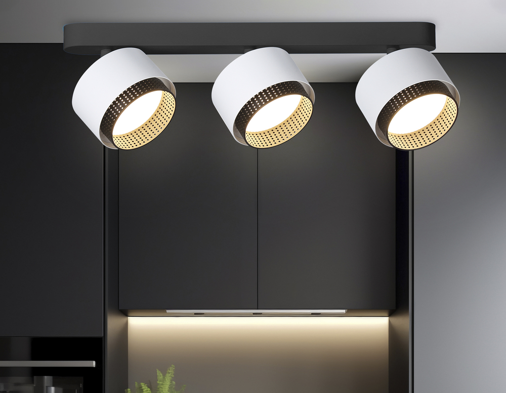 Светильник накладной TN71291/3 WH/BK белый/черный GX53/3 max 12W 400*95*137