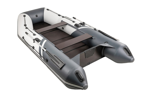 Броня-320 СК слань+киль белый-серый (Лодка ПВХ под мотор с усилением)