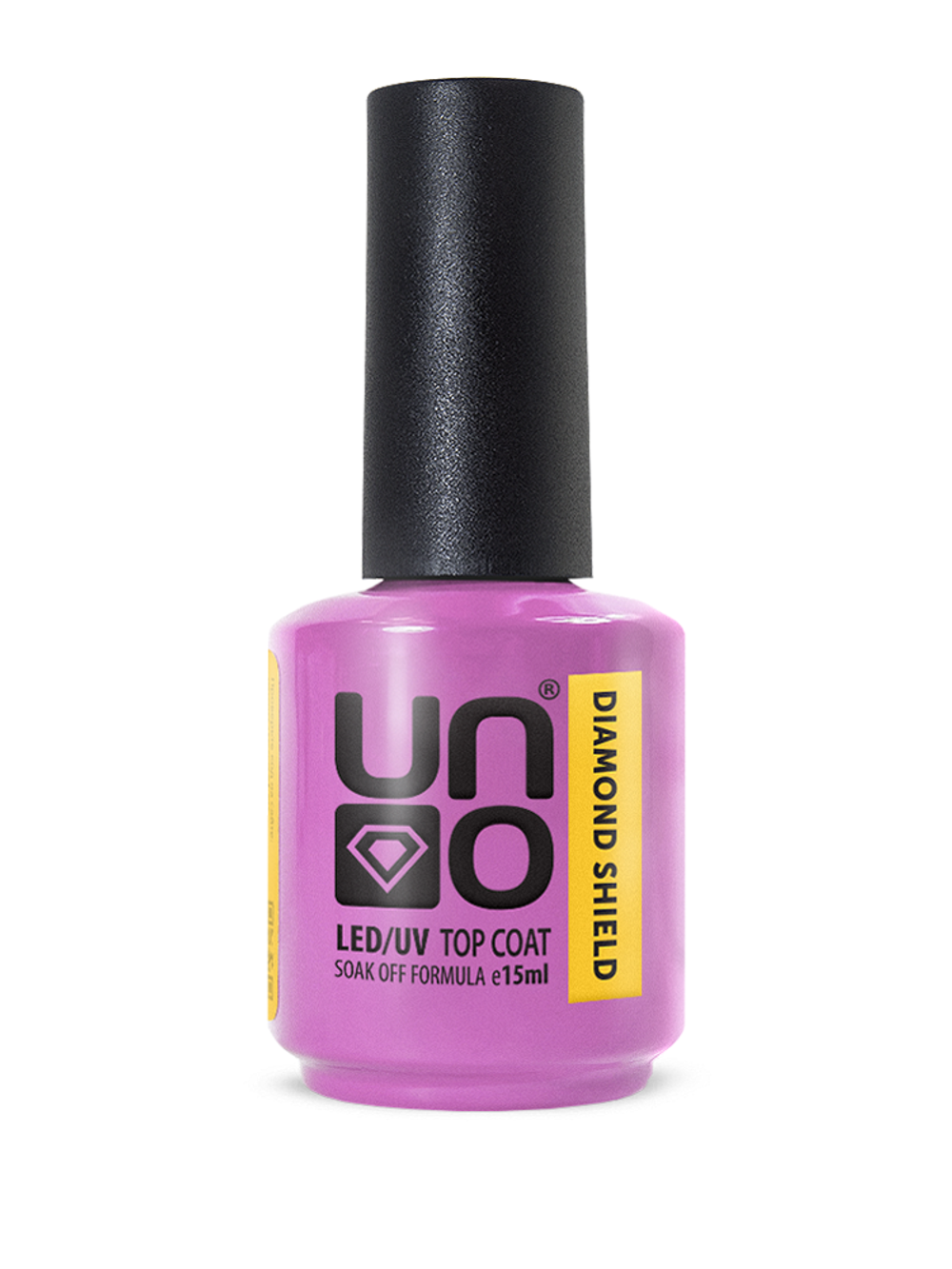 Верхнее покрытие для гель-лака UNO DIAMOND SHIELD без липкого слоя, 15мл.