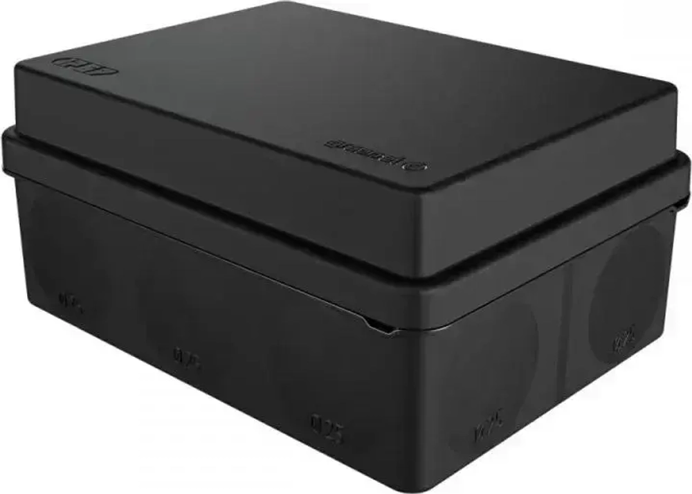 Распределительная коробка Greenel / Гринэль ОП 11 вводов, двухкомпонентная безгалогенная (HF) УФ наружная черная, 150х110х70мм, IP67, GE42441-05 / монтажная