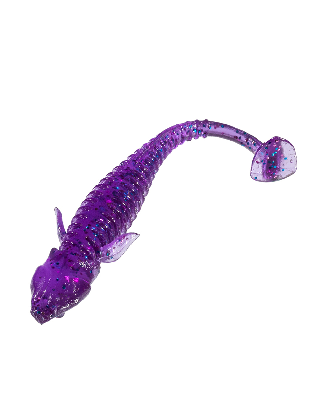 Приманка ZUB-ROCKER 100мм(4")-4шт, (цвет 610) фиолетовый с блестками