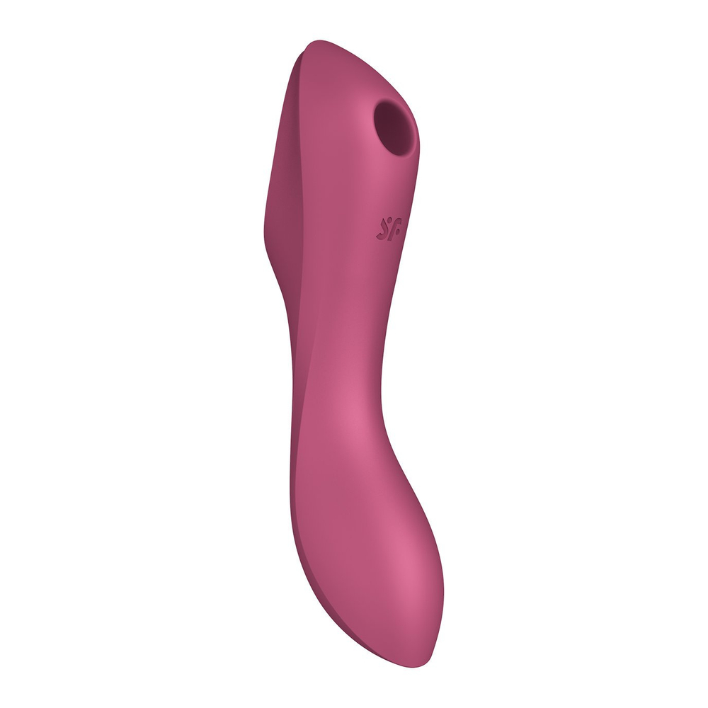 Вакуумно-клиторальный вибромассажер Satisfyer Curvy Trinity 3, красный