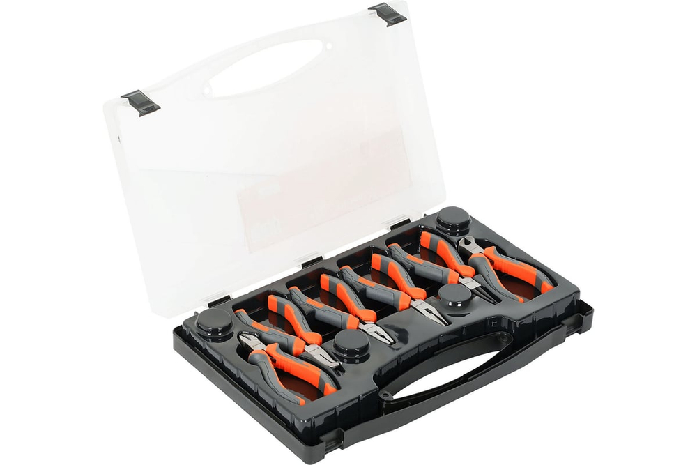 Набор ШГИ мини 6пр. (бокорезы, длинногубцы 2шт, круглогубцы 120мм, пассатижи 120мм, кусачки 105мм) пласт.кейс ATCF009 AIRLINE