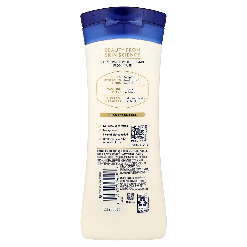 Vaseline, улучшенная формула для восстановления тела, без отдушки, 295 мл (10 жидк. унций)