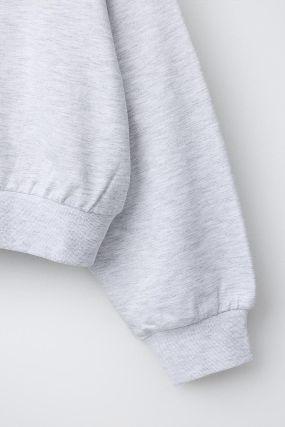 ZARA ХУДИ С РЕЛЬЕФНЫМ НАДПИСЬЮ, СЕРЫЙ МЕЛАНЖ