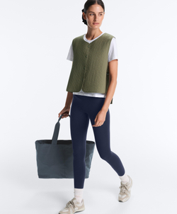 OYSHO Тонкий стеганый нейлоновый жилет, хаки