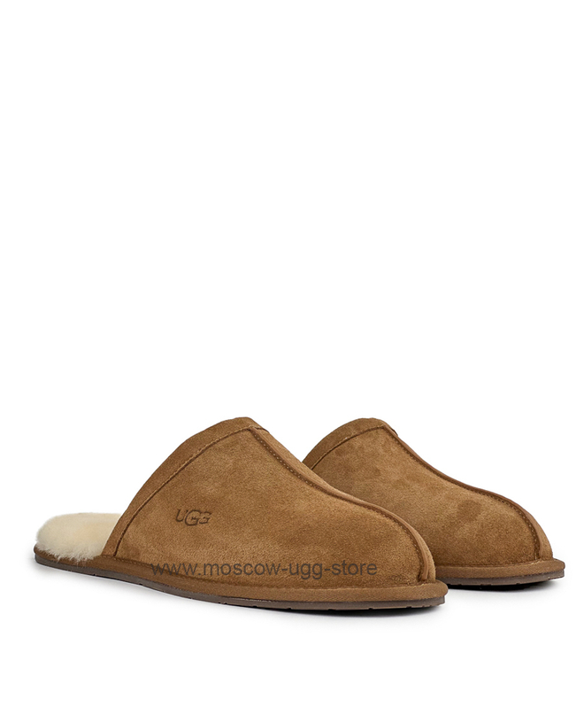 MENS SCUFF SLIPPER -chestnut
