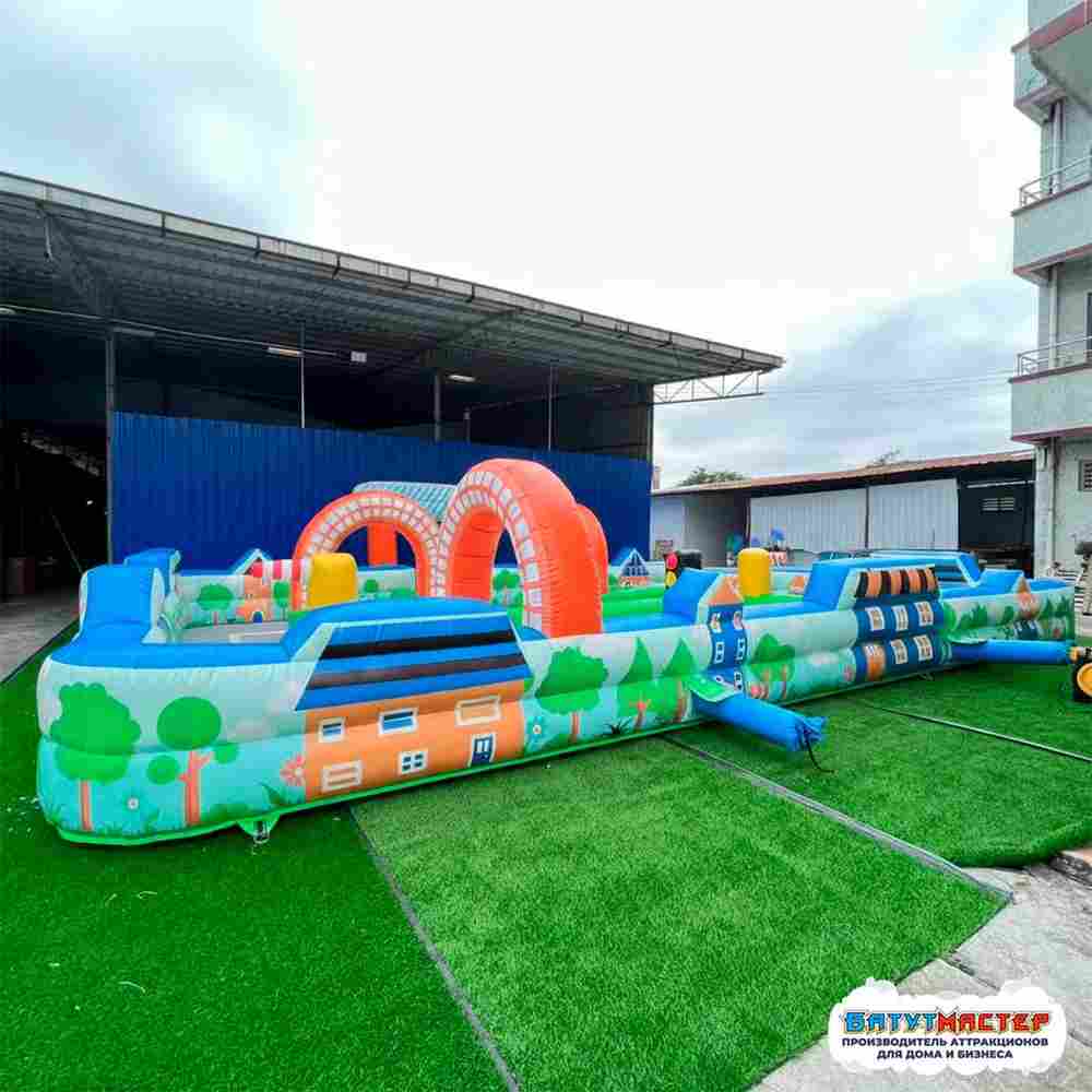 Автодром надувной «Мой город» детский, 13×11×2,8 м
