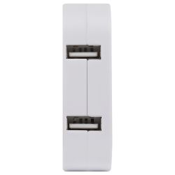 Разветвитель электрический ЭРА SPF-2-FL-USB поворотный на 2 розетки + 2USB 10А белый | Электротовары