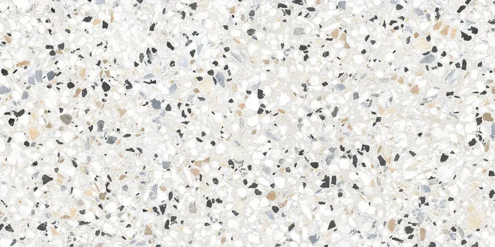 Керамогранит Alma Ceramica GFA114TRZ07L Terrazzo 114x57 белый лаппатированный под камень