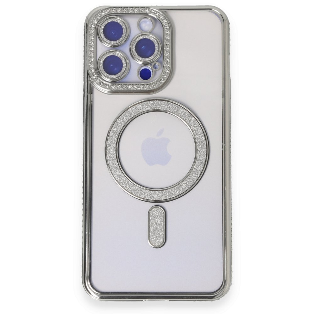 Чехол со стразами, защитой камеры, и сверкающим MagSafe iPhone 14 Pro