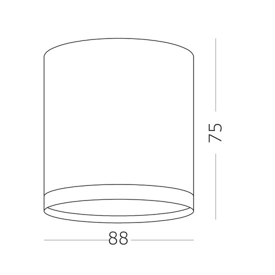ST113.432.09 Светильник потолочный Черный LED 1*9W 3000K 702Lm Ra>90 120° IP20 D88xH75 170-240V Накладные светильники
