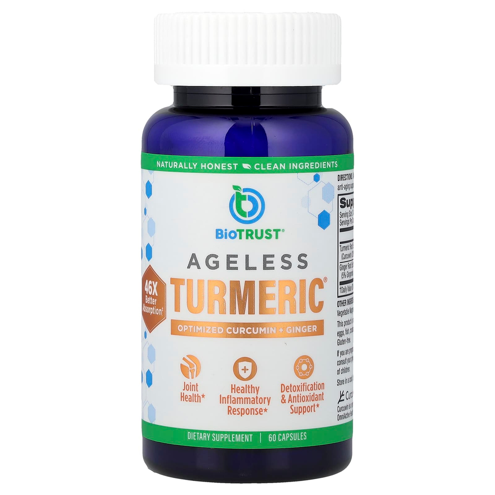 BioTRUST, Ageless Turmeric®, 60 капсул