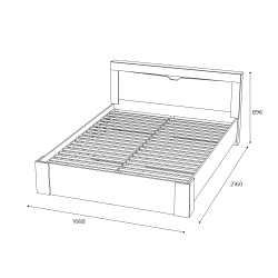 Кровать с подъёмным механизмом 160х200 Леонардо