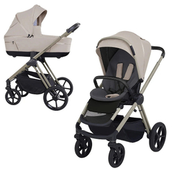 Детская коляска 3 в 1 Espiro Miloo 2025 и автокресло Pi Begie 219 white pearl / Бежевый (Beige 109)