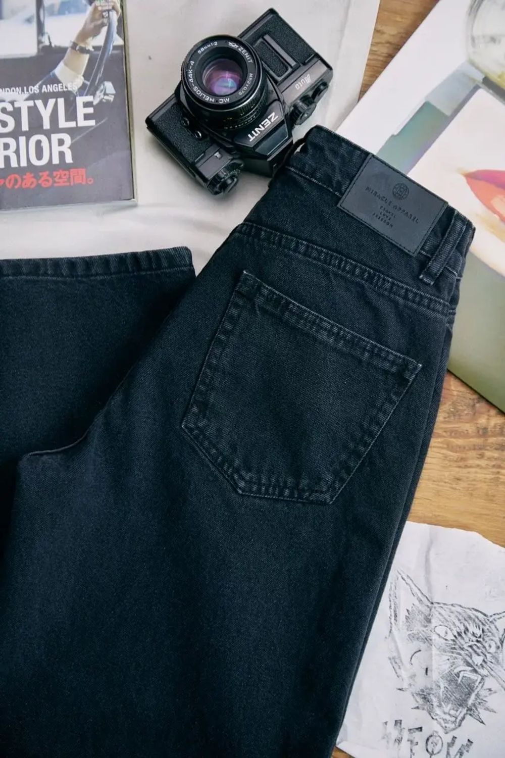 Джинсы Miracle Apparel Широкие 2360 Palazzo женские серые