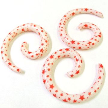 Растяжка акриловая спираль (белая/звезды)