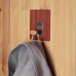 Крючок СИЛА SSH10-S1WN-12 металл на силиконовом креплении 10х10см венге 1 шт. нагрузка до 2,5 кг | Сила