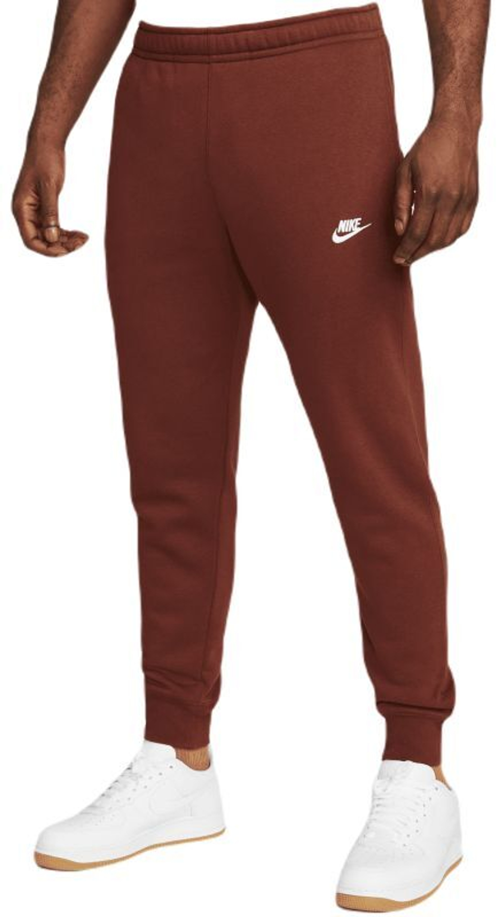 Мужские теннисные штаны Nike Sportswear Club Fleece - oxen brown/oxen brown/white