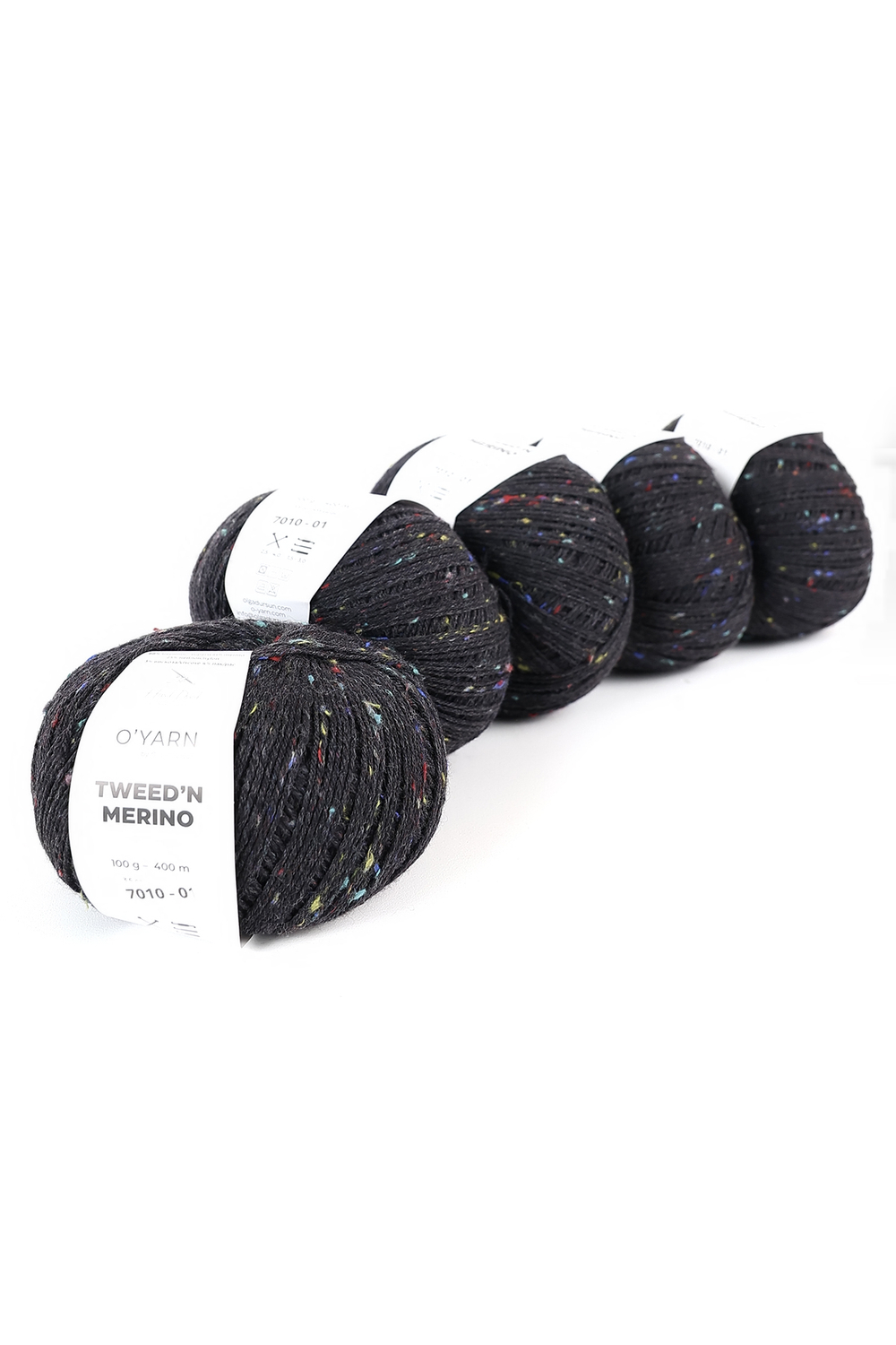 Пряжа O'YARN TWEED’N MERINO с цветными крапинками, 500г