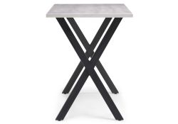 Стол Алеста Лофт 120х60х77 25 мм бетон / черный матовый