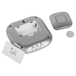 Звонок дверной ЭРА BIONIC Silver беспроводной серебристый 6 мелодий | Электрозвонки