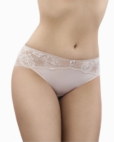 Женственные трусы-слипы средней посадки (Размер: 44) (Цвет: пудровый)