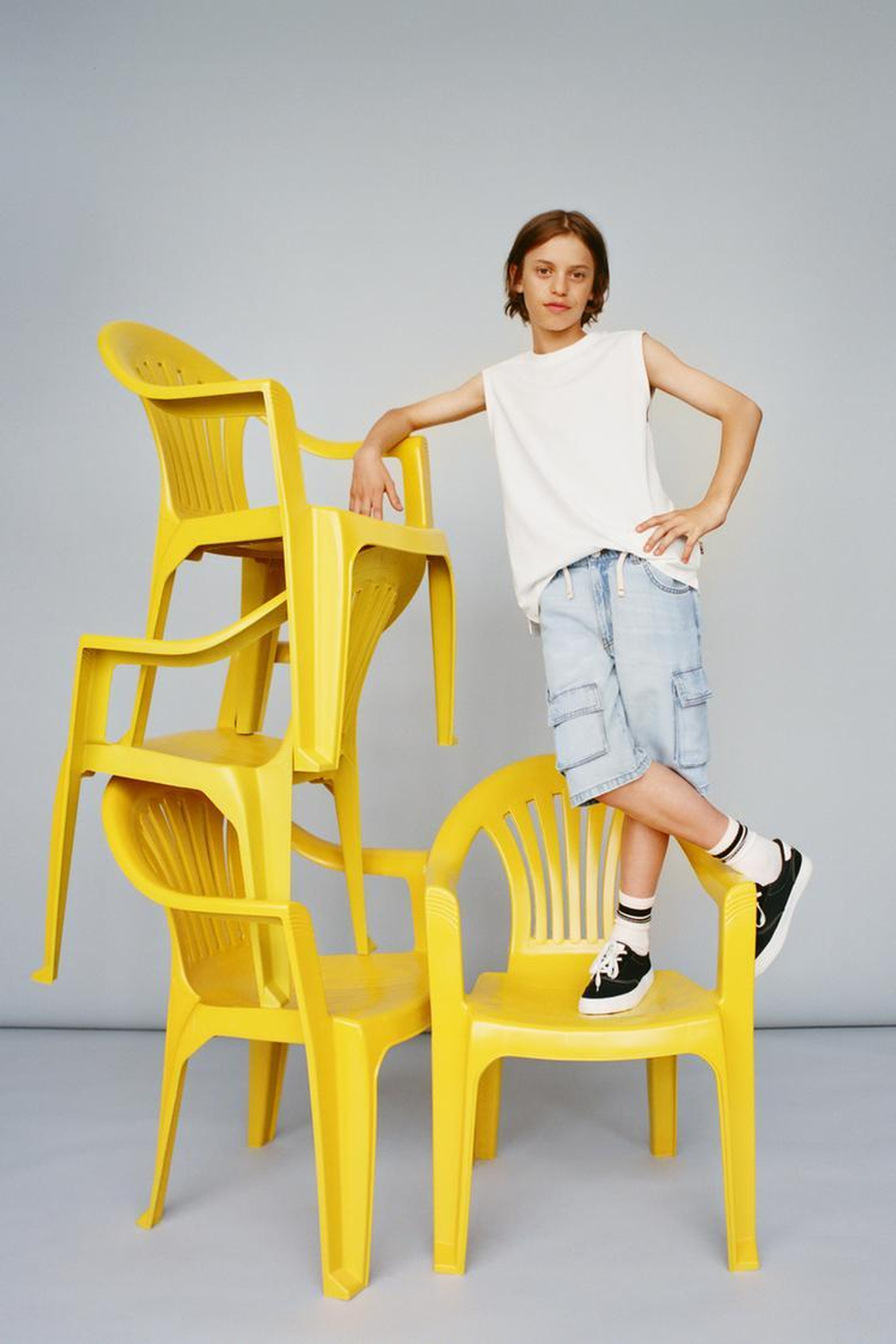 ZARA ДЖИНСОВЫЕ ШОРТЫ КАРГО СВОБОДНОГО КРОЯ, СИНИЙ