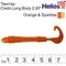 Твистер Helios Credo Long Body 2,95"/7,5 см Orange & Sparkles 12шт. (HS-9-022)
