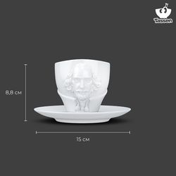 Чайная пара Talent, William Shakespeare, 260 мл, белая