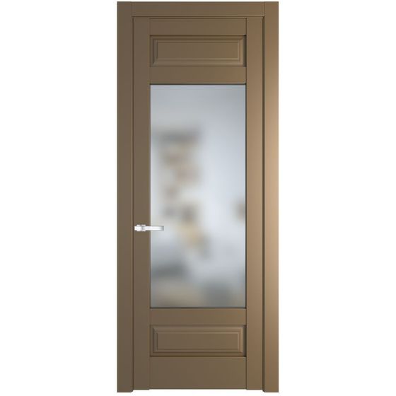 Межкомнатная дверь эмаль Profil Doors 4.3.3PD перламутр золото стекло матовое