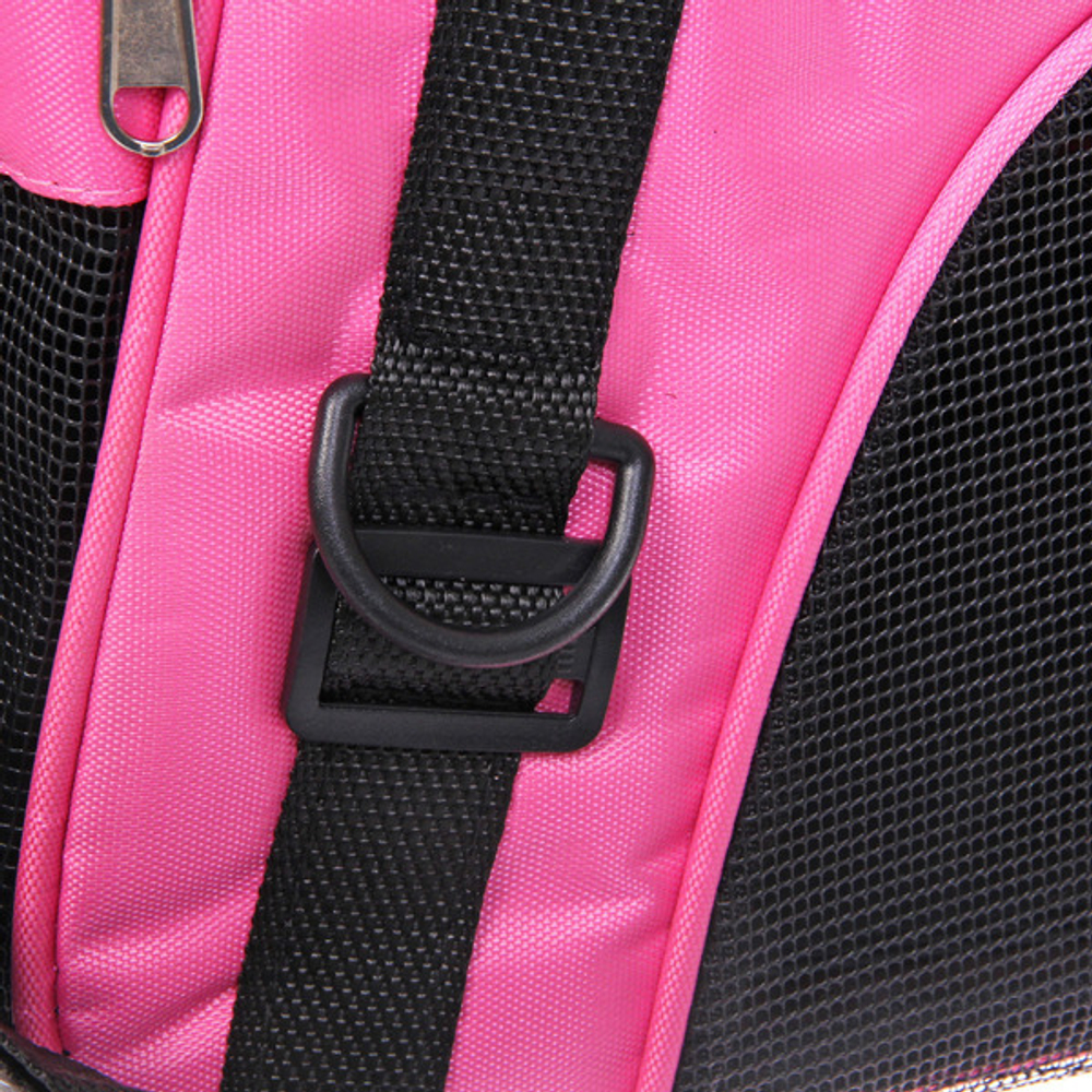 Сумка - переноска для животных «ЛЮБИМЫЙ БРО», цвет розовый, размер М, 46*24*25см/до 7кг (Пакет и Лейбл)