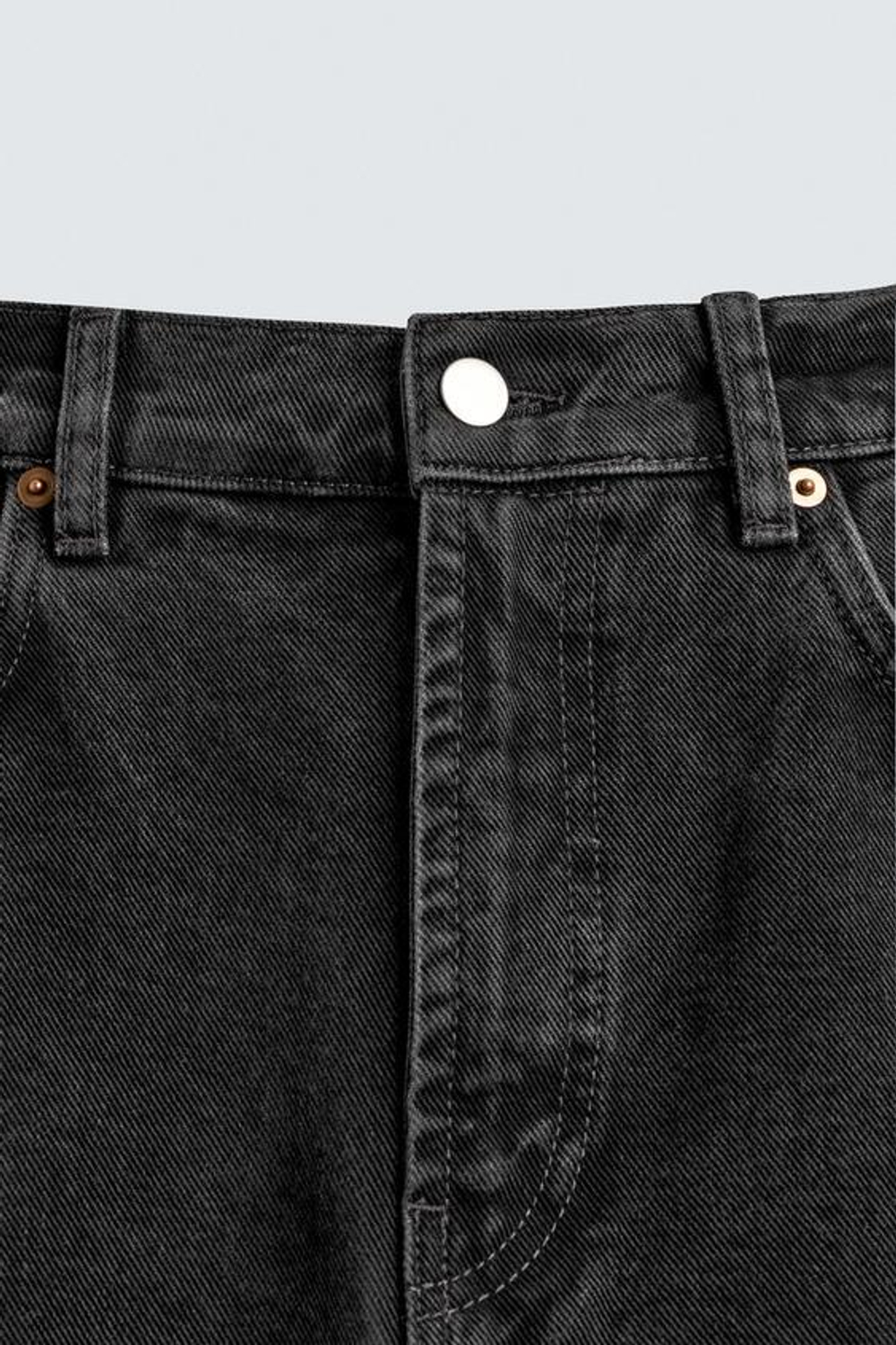 ZARA ДЖИНСЫ ПРЯМОГО КРОЯ RELAXED FIT, УГОЛЬНЫЙ