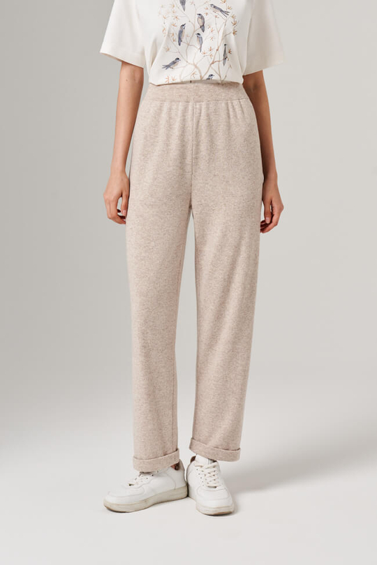 31113 Брюки женские (серо-бежевый меланж)