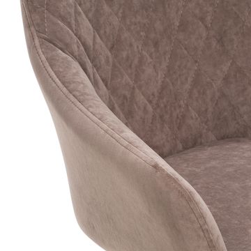 Стул Leset Слим (с подлокотниками) Каркас Белый, велюр Латте