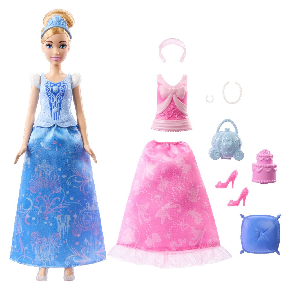 Disney Princess - Принцесса Золушка Кукла 2в1 + аксессуары JCR95